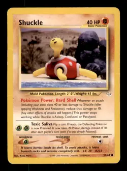 Shuckle 51/64 Common Neo Revelation Pokemon Unlimited Damaged - Image 1