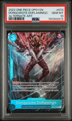 2022 ONE PIECE ROMANCE DAWN OP01-073 (DONQUIXOTE DOFLAMINGO) ALT ART PSA 10 💎 - Image 1