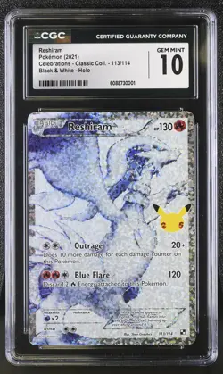 Reshiram Black & White Black & White Celebrations - Classic Coll. #113/114 CGC 1 - Image 1