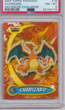 Pokemon 2004 TOPPS Charizard Advanced Challenge PSA 8 (570) - Image 1