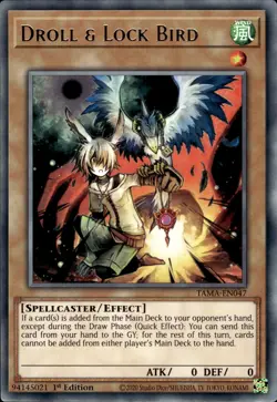 Droll & Lock Bird - Rare 1st Edition TAMA-EN047 - NM - YuGiOh - Image 1
