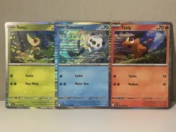 Snivy 001 Tepig 011 Oshawott 021 Holo Lot Black Bolt And White Flare Promo - Image 1