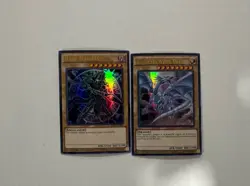 Yugioh Dark Magician + Blue-Eyes White Dragon MVP1 Ultra Rare Promo 2 Card Set - Image 1