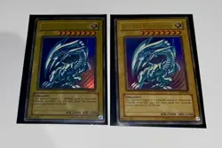 Yu-Gi-Oh! Blue-Eyes White Dragon SDK-001 Rare Lot Of 2 - Image 1