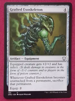 Magic The Gathering COMMANDER PHYREXIA ONC GRAFTED EXOSKELETON artifact card MTG - Image 1