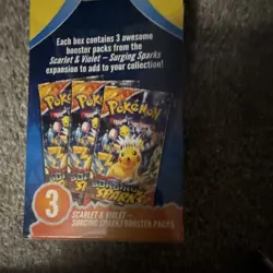 Pokemon Pokemon TCG Scarlet & Violet—Surging Sparks 3 Booster Packs 10 Cards - Image 2