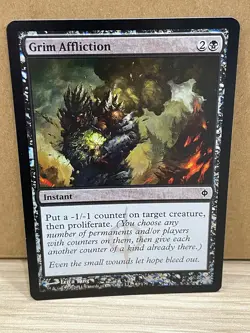 FOIL Grim Affliction - New Phyrexia - Magic the Gathering - MTG - Near Mint - Image 1