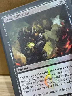 FOIL Grim Affliction - New Phyrexia - Magic the Gathering - MTG - Near Mint - Image 2