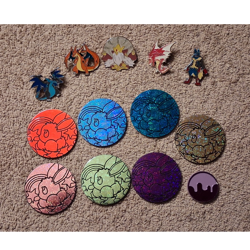 Lot of (5) Nintendo Pokemon Collector Pins & (8) TCG Flip Coins - Image 1