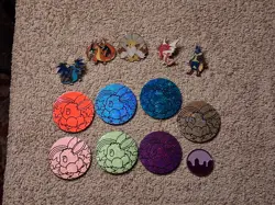 Lot of (5) Nintendo Pokemon Collector Pins & (8) TCG Flip Coins - Image 2