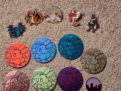 Lot of (5) Nintendo Pokemon Collector Pins & (8) TCG Flip Coins - Image 4