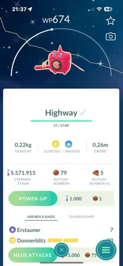 ✨ Pokemon Go Shiny Rotom Waschmaschine /washing Machine✨ - Image 1