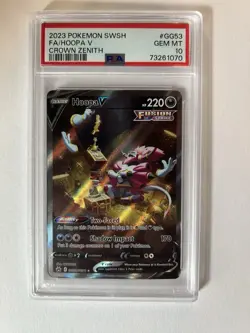 Pokemon Hoopa V GG53/GG70 Crown Zenith Galarian Gallery Holo PSA 10 - Image 1