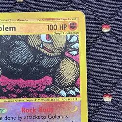 Golem Reverse Holo Expedition Base Set 49/165 Pokemon TCG | Aya Kusube | DAMAGED - Image 4