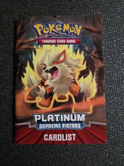 POKEMON PLATINUM SUPREME VICTORS RULEBOOK/CARDLIST ARCANINE/MILOTIC - Image 1