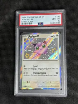 Pokemon Jigglypuff #198 Paldean Fates baby SHINY psa 10 GEM MINT HOLO - Image 1