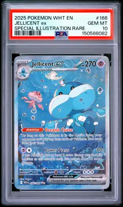 2025 POKEMON WHT EN-WHITE FLARE SPECIAL ILLUSTRATION RARE JELLICENT EX PSA 10 - Image 1