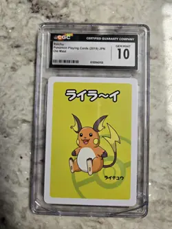 CGC 10 Gem Mint Raichu Old Maid 2019 Japanese Pokemon *Damaged Casing* - Image 1