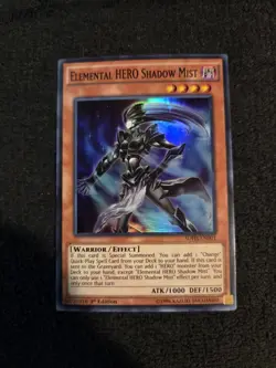 Yugioh Elemental HERO Shadow Mist SDHS-EN001 Super Rare 1st - Image 1