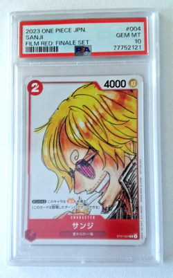 ONE PIECE JAPAN FLIM RED FINALE SET 004 SANJI PSA 10 GEM MINT - Image 1
