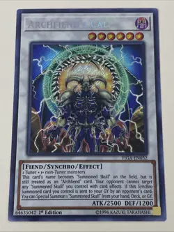 Yugioh - Archfiend's Call - 1st Edition Secret Rare NM - Free Holographic Card A - Image 1