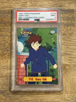 GRADED PSA 9 1999 TOPPS Pokemon Gary Oak Ser. 1 Character Cards #TV8 - Image 1
