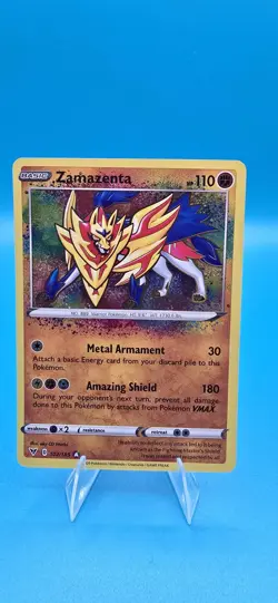 Zamazenta 102/185 Vivid Voltage NM Holo Foil Amazing Rare Pokemon Card A22 - Image 1