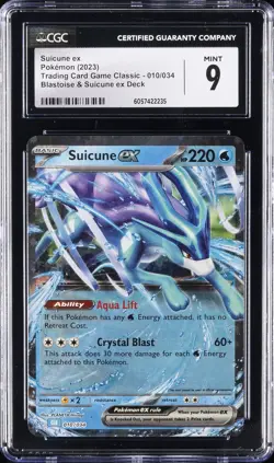 2023 POKEMON TRADING CARD GAME CLASSIC #010/034 SUICUNE EX CGC 9 - Image 1