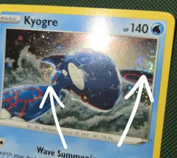 FART DOUBLE WHOLE SWIRL 🌀💫 HOLO BLEED ERROR Kyogre 036/159 Cosmos Card Promo - Image 1