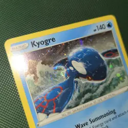 FART DOUBLE WHOLE SWIRL 🌀💫 HOLO BLEED ERROR Kyogre 036/159 Cosmos Card Promo - Image 2