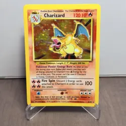 Pokemon Charizard holo Base Set Unlimited 4/102 WotC 1999 vintage rare One owner - Image 1