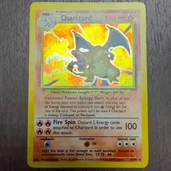 Pokemon Charizard holo Base Set Unlimited 4/102 WotC 1999 vintage rare One owner - Image 2