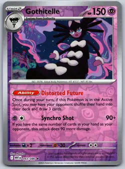 Gothitelle 043/086 Holo Rare White Flare Pokemon Reverse Holo Near Mint - Image 1