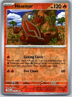 Heatmor 019/086 Uncommon White Flare Pokemon Reverse Holo Near Mint - Image 1