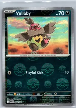 Vullaby (Pokeball Pattern) 063/086 Common White Flare Pokemon Near Mint - Image 1