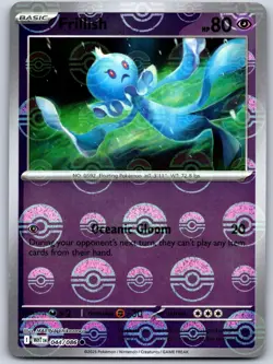 Frillish 044/086 Pokeball Pattern Common SV: White Flare Pokemon Reverse Holo NM - Image 1