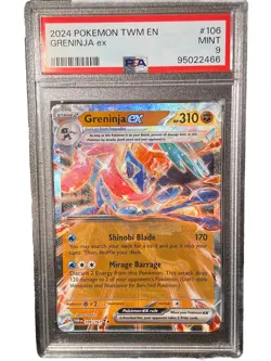 2024 Pokemon TWN EN Greninja EX #106 PSA 9 - Image 1