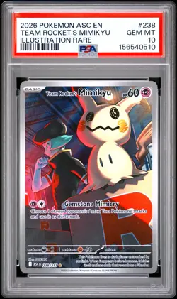 2026 POKEMON ASC EN-ASCENDED HEROES #238 TEAM ROCKET'S MIMIKYU PSA 10 - Image 1