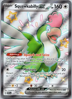 Squawkabilly ex 223/091 Shiny Ultra Rare Paldean Fates NM - Image 1