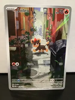 Litleo 139/132 Pokemon Mega Evolution Illustration Rare - Image 1