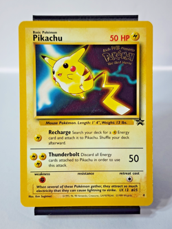 Pikachu Pokemon The First Movie Kids WB Promo Card 4 WoTC Black Star Promo LP - Image 1