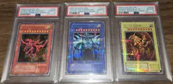 Yu-Gi-Oh! PSA 10 GB Promos S4 Egyptian god card set Japanese 2000 - Image 1