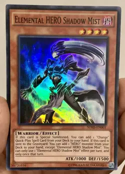 Yugioh Elemental HERO Shadow Mist SDHS-EN001 Super Rare VLP w/Tracking - Image 2