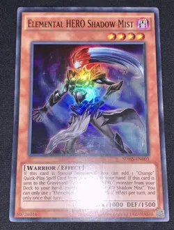 Yugioh Elemental HERO Shadow Mist SDHS-EN001 Super Rare VLP w/Tracking - Image 3