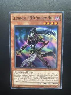Yugioh Elemental HERO Shadow Mist SDHS-EN001 Super Rare Unlimited Edition NM/LP - Image 1