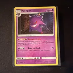Gengar 38/111 Fossil Holo Rare 130 HP English Pokemon Card Stage 2 - Image 1