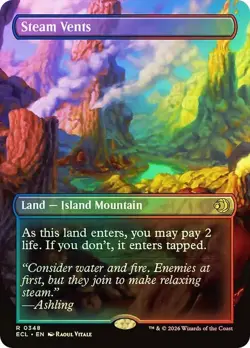Steam Vents Foil Borderless Lorwyn Eclipsed NM MTG - Image 1