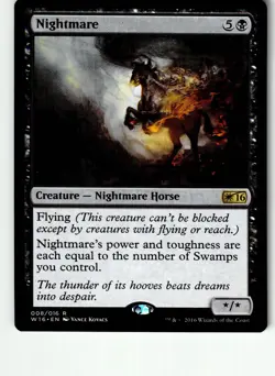 Set Of 2 Nightmare 8 Rare Welcome Deck 2016 Magic: The Gathering Lightly Played - Image 1