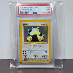 POKEMON JUNGLE 11 SNORLAX HOLO NO SYMBOL 1999 - PSA 6 - Image 5