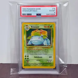 1999 POKEMON GAME VENUSAUR #15 HOLO - PSA 6 - VINTAGE - ONE OWNER - Image 5